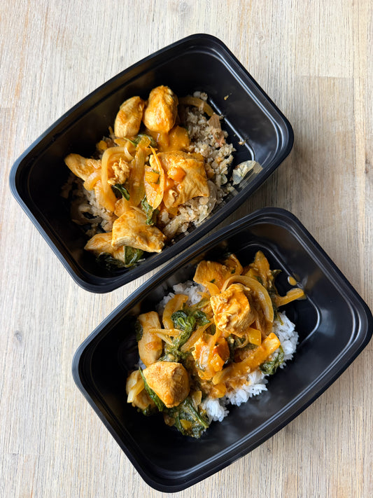 Mango Chicken Curry with Spinach and Rice (GF, DF, SF, NF)